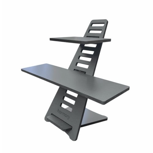 HARMONI Wooden Standing Desk, Laptop Desk Attachment Height Adjustable Stand Table Raiser for Home, Office (Black) HARMONI Wooden Standing Desk, Laptop Desk Attachment Height Adjustable Stand Table Raiser for Home, Office (Black)